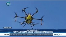 Antisipasi Penyebaran Covid-19, Kawasan Malioboro Disemprot Disinfektan Pakai Drone