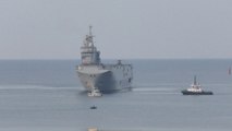 Le navire militaire Tonnerre est arrivé à Ajaccio pour évacuer des malades du coronavirus