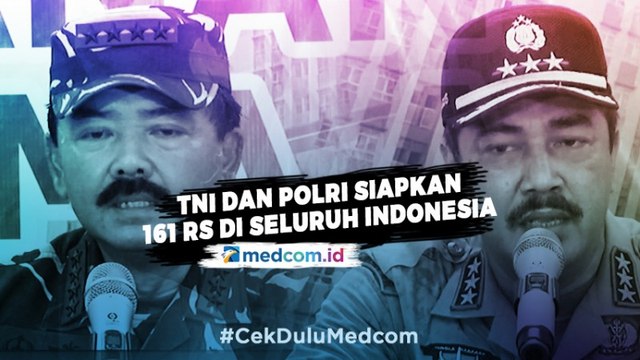 Bersama Melawan Virus Korona, TNI dan Polri Siapkan 161 Rumah Sakit di Seluruh Indonesia