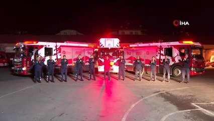 Büyükşehir itfaiyesinden sağlık çalışanlarına destek