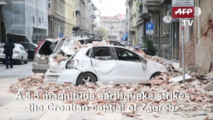 Powerful quake damages buildings and cars in Croatia capital