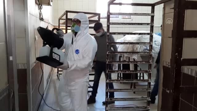 Koronavirüs tedbirleri kapsamında fırınlar dezenfekte edildi