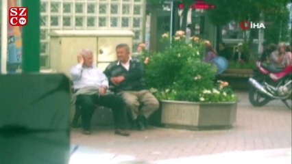 Bankta oturan yaşlılara sulu ikaz