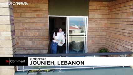 Drone roses for a confined mother's day in Lebanon