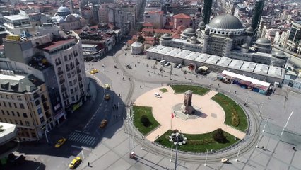 İstanbul'un meydanları havadan görüntülendi