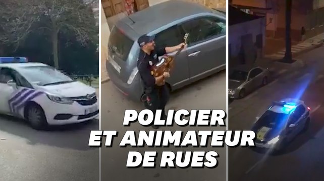 Coronavirus: ces policiers tentent de redonner le sourire aux confinés