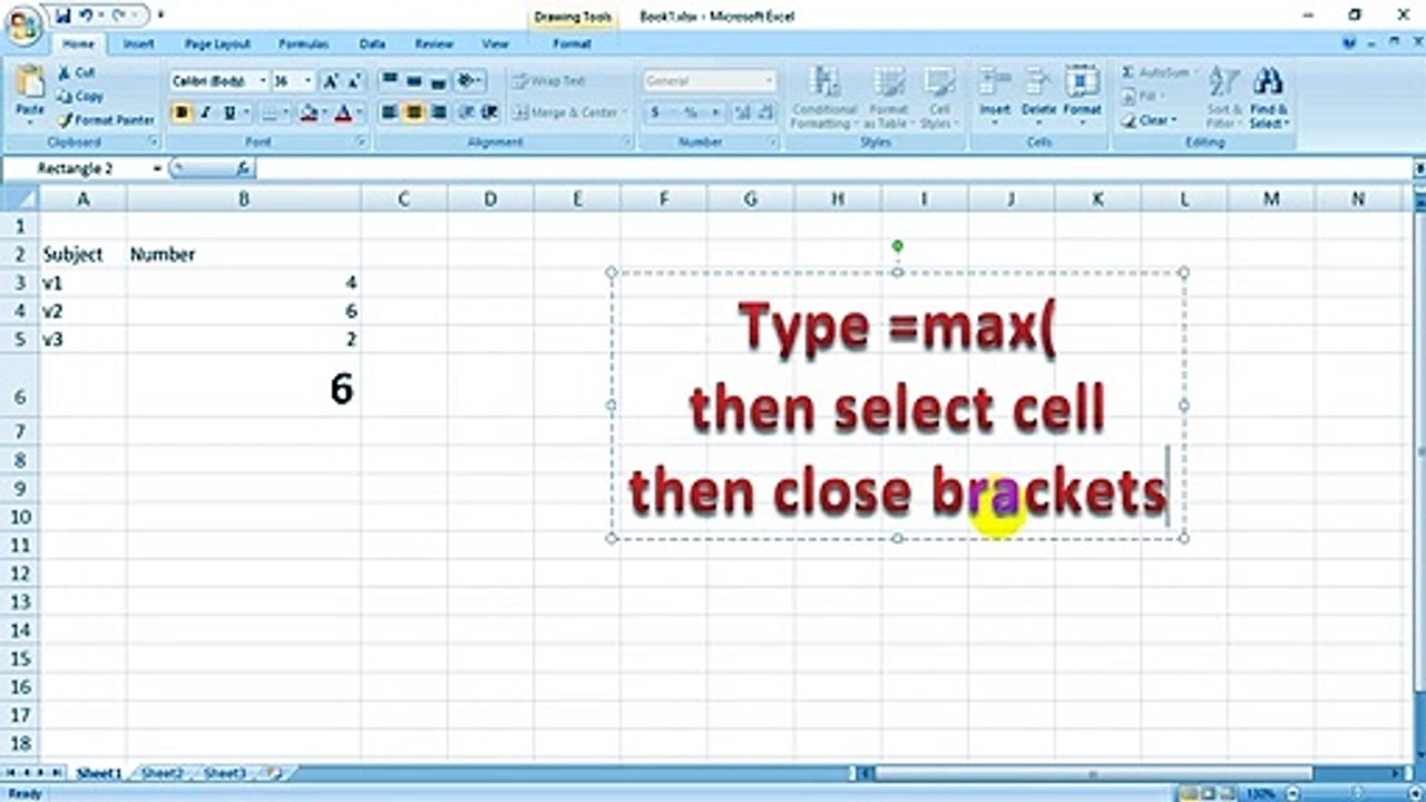 MS Excel Tutorials - How To MAX Formula in MS Excel | How To MAX Function in MS Excel
