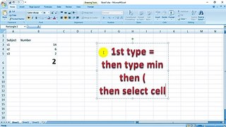 MS Excel Tutorials - How To MIN Formula in MS Excel | How To MIN Function in MS Excel