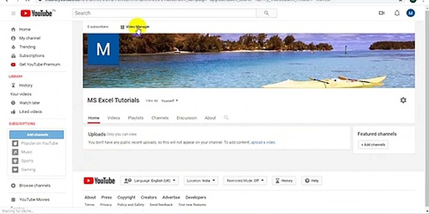 Youtube Basic Knowledge - How To Start Earnings from New Youtube Channel |  Youtube Video Tutorials