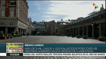Reino Unido: 5 mil contagiados y 223 muertos por el Covid-19