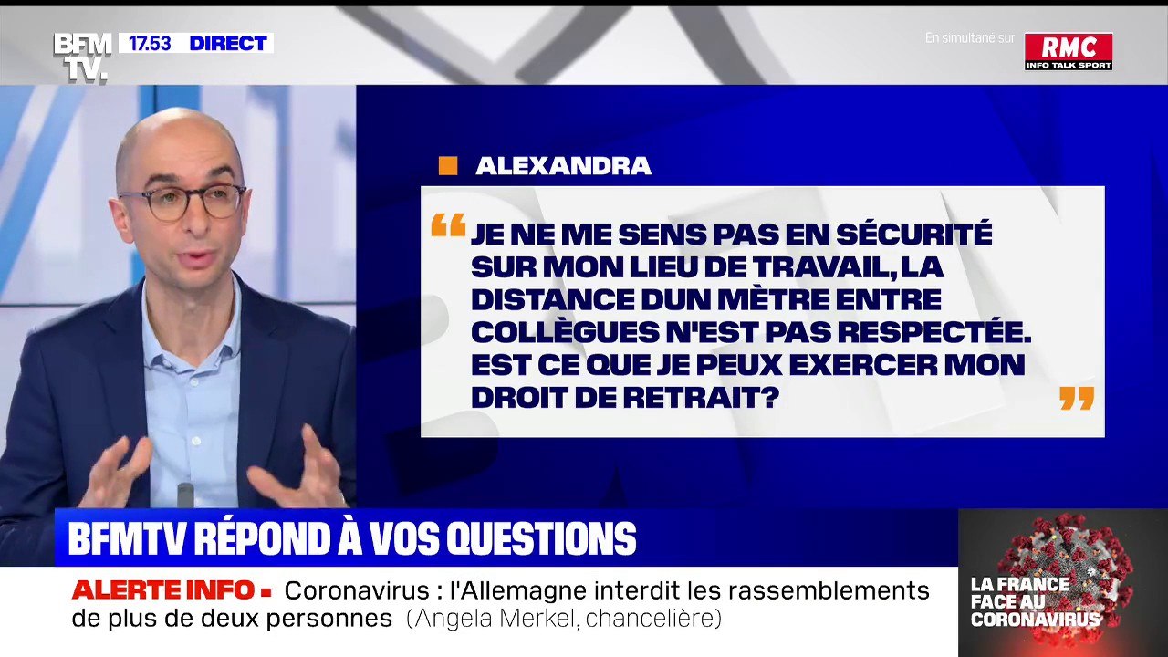 La distance d'un mètre entre collègues n'est pas respectée. Puis-je exercer mon droit de retrait ?