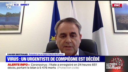 Xavier Bertrand réagit à la mort d'un urgentiste de l'Oise du coronavirus