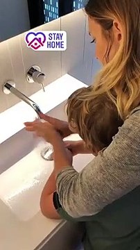 La cuarentena de Luisana Lopilato y Michael Bublé: cómo le enseñan a su hijo Noah a lavarse las manos por el coronavirus