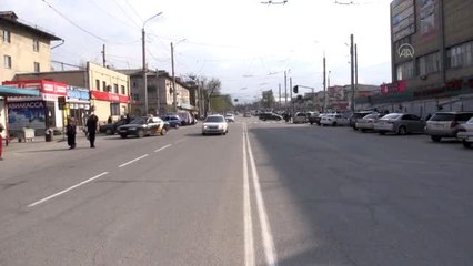 Kırgızistan'da "evde kal" anonsları yapıldı