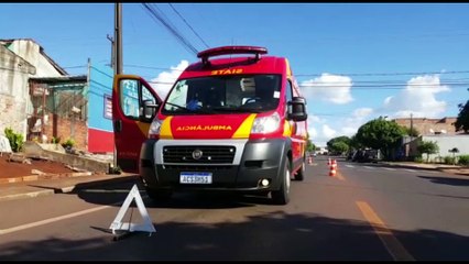 Colisão traseira deixa mulher ferida no Bairro Periolo; Siate foi mobilizado
