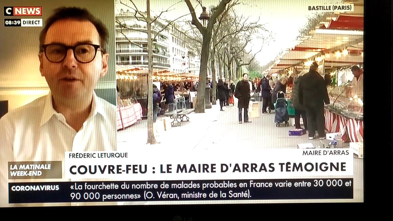 Arras sur CNews au sujet du couvre-feu - Pandémie Covid-19