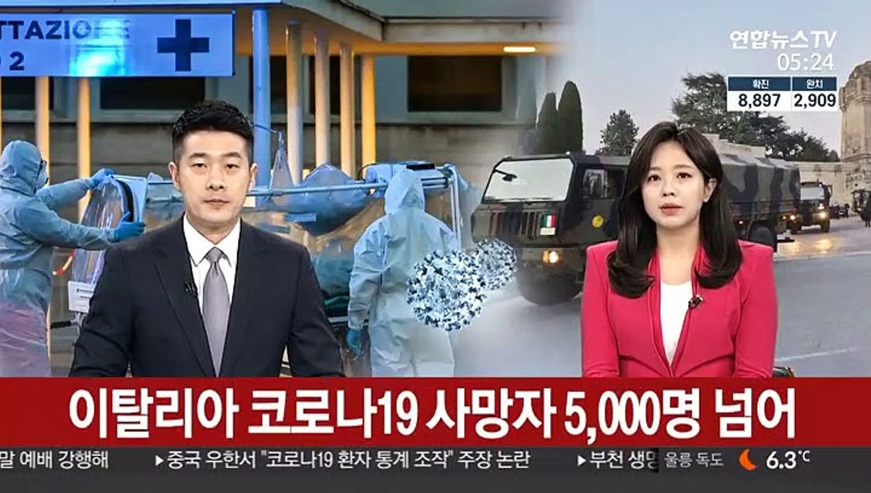 이탈리아 코로나19 사망자 5,000명 넘어