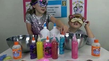 Sophia e Alice Fazendo  Slime Colorido e Decorado