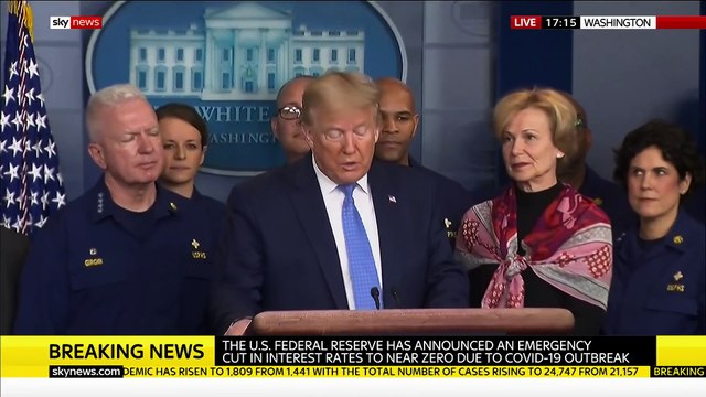 BREAKING_ US cuts interest rates to near zero over coronavirus