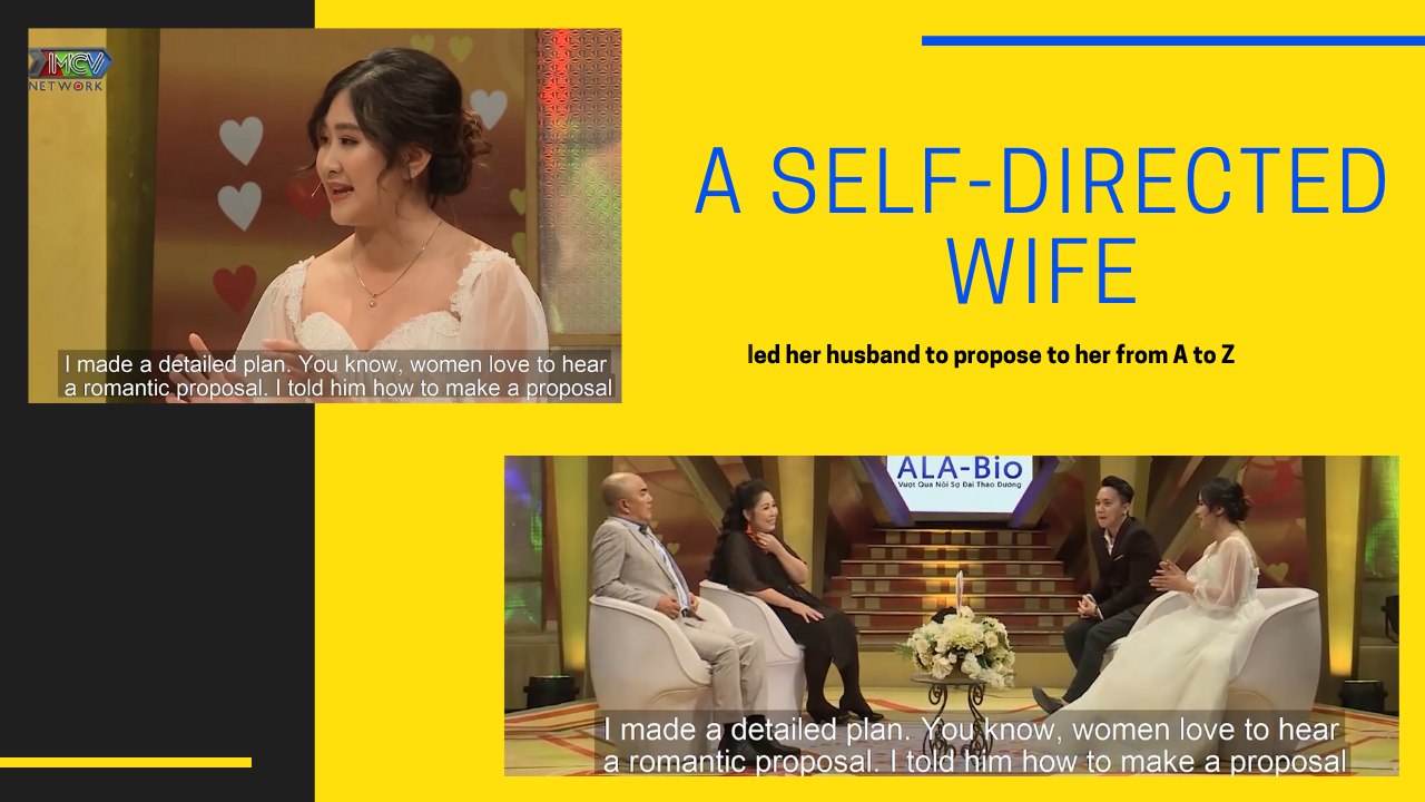 A self-directed wife led her husband to propose to her from A to Z
