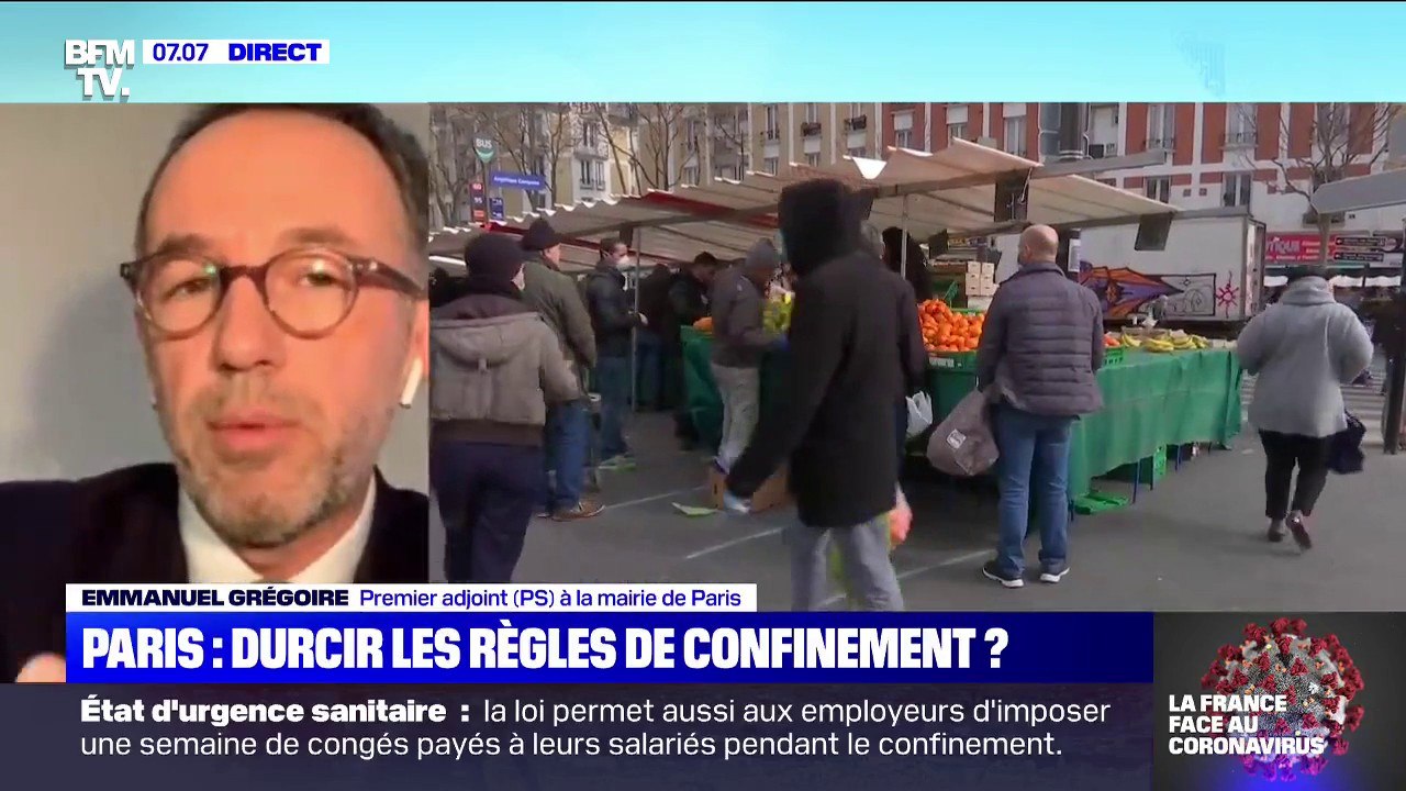 Confinement: "Les marchés sont essentiels à l'approvisionnement de nourritures", estime le premier adjoint à la mairie de Paris