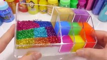 Mixing Slime Glitter Learn Colors Clay Mix Case Surprise Eggs Toys For Kids