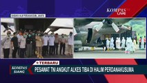 Menteri Pertahanan Prabowo Subianto dalam Prosesi Penyerahan Bantuan Alat Kesehatan