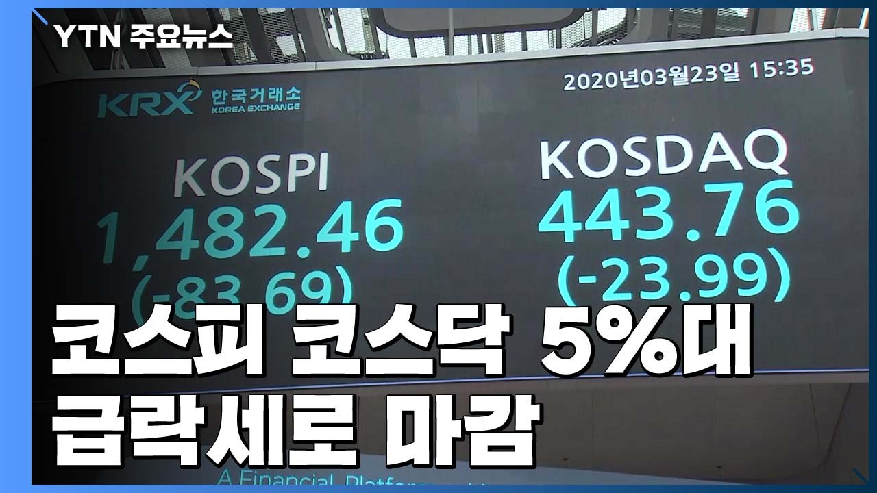 코스피·코스닥 5% 폭락 장 마감...원-달러 환율도 급등 / YTN