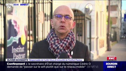 Le COVID-19 infecte encore "3 à 12 heures en fonction des supports", selon le responsable de l'unité Virus et Immunité de l'Institut Pasteur