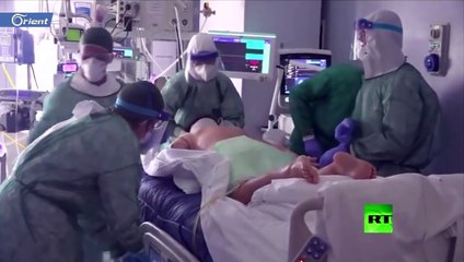 شاهد تكدس التوابيت لضحايا كورونا داخل كنيسة مستشفى إيطالي