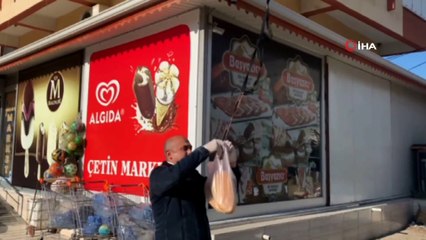 Evden çıkamadı ,alışveriş için evden markete drone yolladı