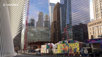World Trade Center deserted as New York City goes into coronavirus lockdown