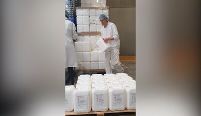 La Raffinerie Tirlemontoise à Wanze produit du gel désinfectant