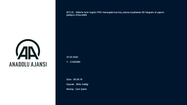 Yola tuzaklanan 60 kilogram el yapımı patlayıcı imha edildi - BİTLİS