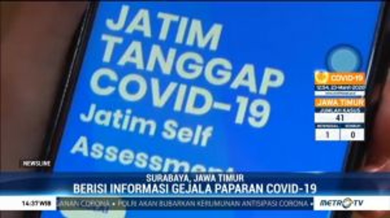 Pemprov Jatim Luncurkan Website Periksa Mandiri Covid-19