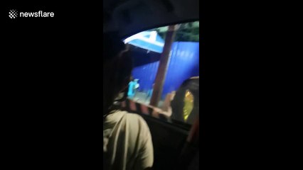 Kind residents take food to soldiers manning COVID-19 checkpoints in the Philippines