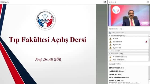 Gaziantep Üniversitesinde uzaktan eğitimin ilk dersini rektör verdi