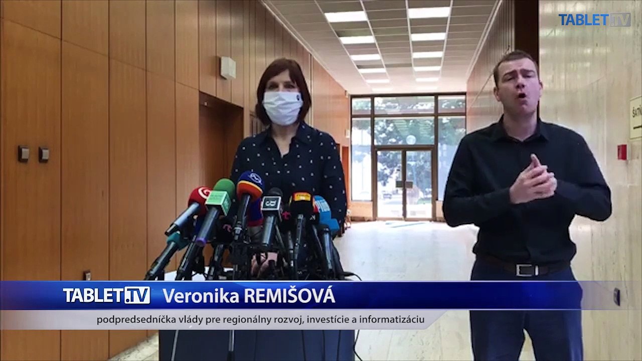 ZÁZNAM: Brífing ministerky pre investície a regionálny rozvoj Veroniky Remišovej