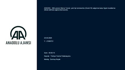 Milli yüzücü Merve Tuncel'den koronavirüse karşı hijyen uyarısı - ANKARA