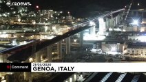 شاهد: العلم الإيطالي يضيء جسر جنوى تضامنا مع ضحايا فيروس كورونا