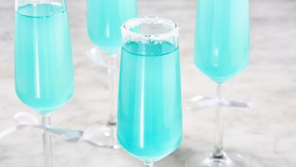 Sweet and Tart Tiffany Mimosas Are Pretty In Blue