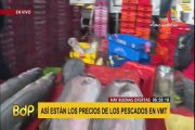 Comerciantes reducen el precio del pescado en terminal de Villa María del Triunfo