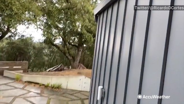 Heavy hail pelts homes in Santa Cruz Mountains