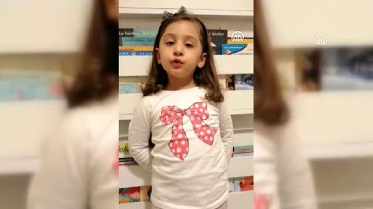 Artvin'de okul öncesi öğrencilerinden "Evde kal" çağrısı