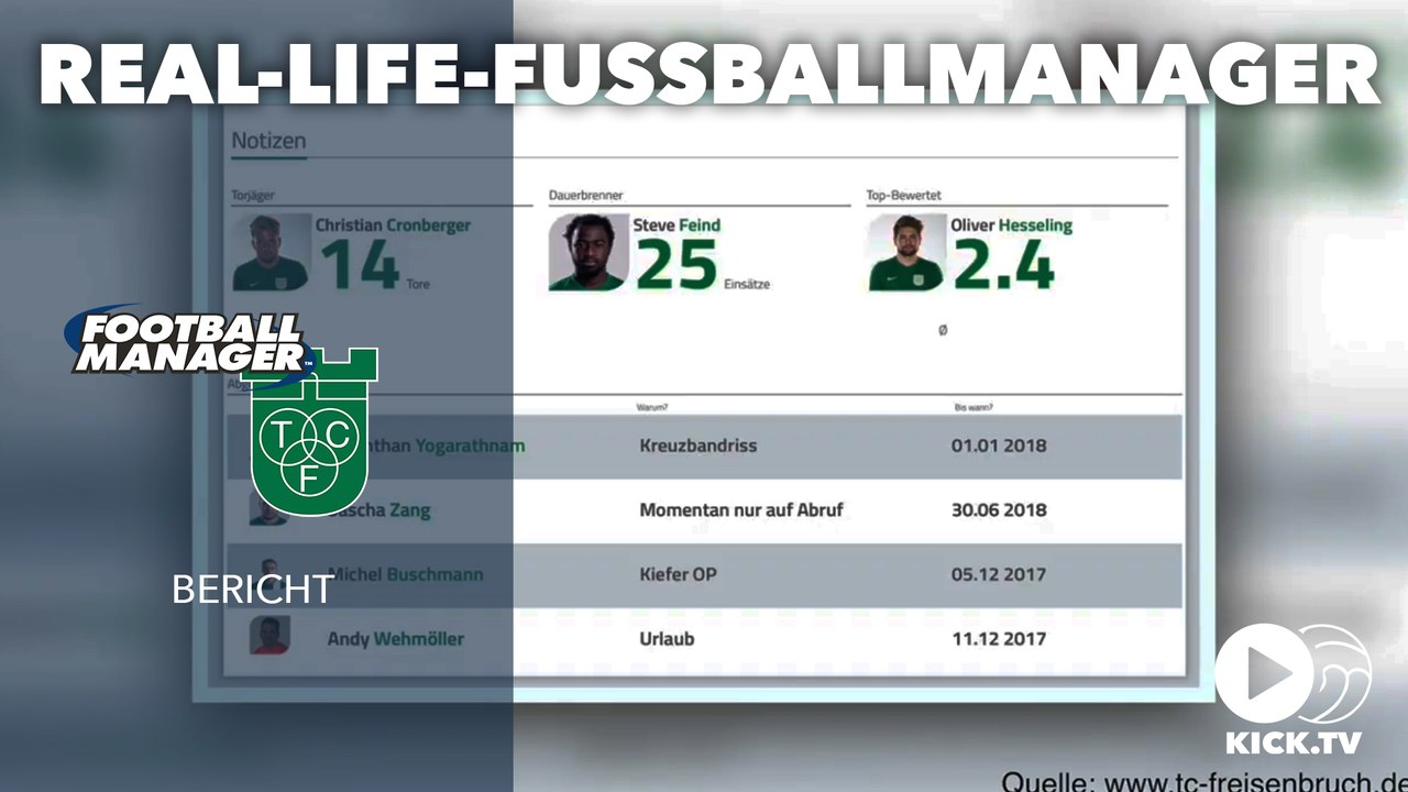 Du wirst zum Trainer & Manager: Beim TC Freisenbruch entscheidet die Community über die Aufstellung