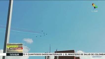 Covid-19: aviones venezolanos animan a la ciudadanía con la bandera