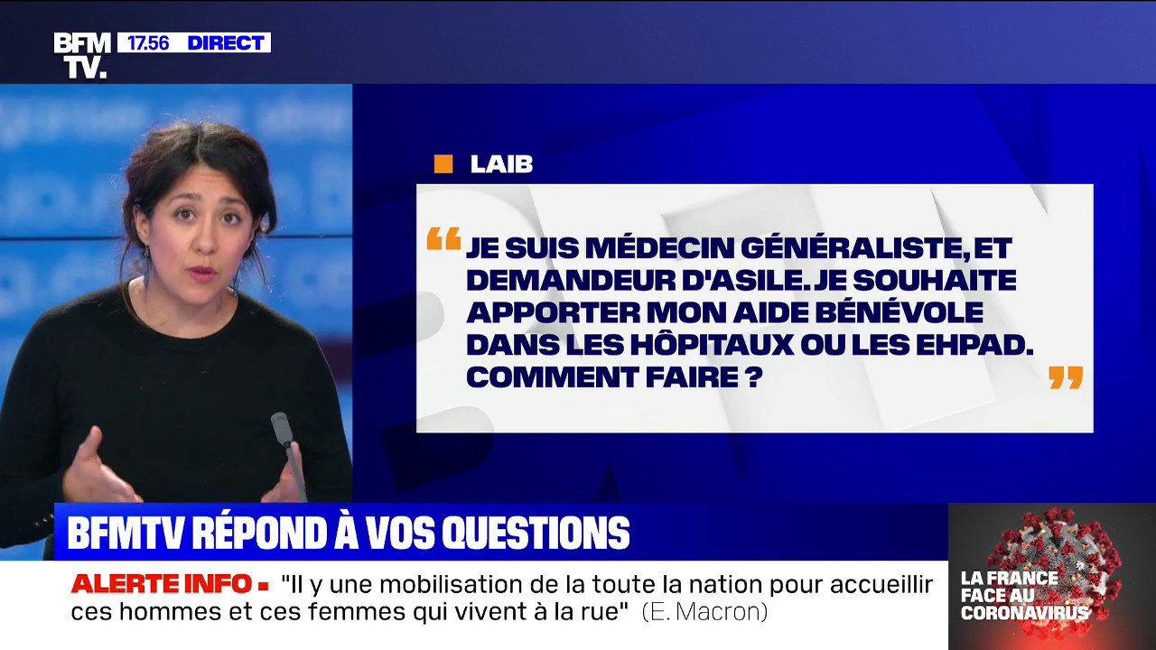 Je suis médecin et demandeur d'asile, comment faire pour apporter mon aide dans les hôpitaux? BFMTV répond à vos questions