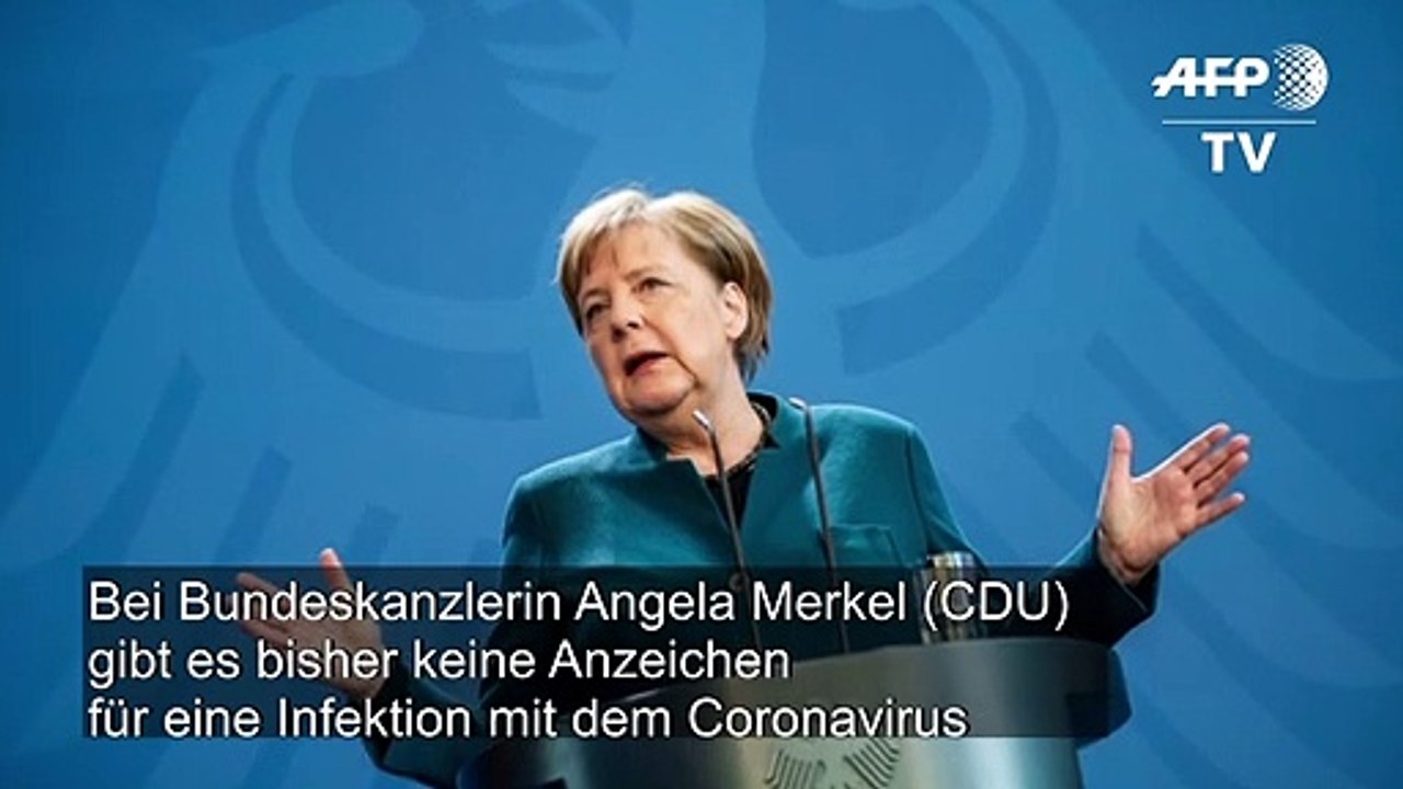 Erster Corona-Test bei Merkel negativ