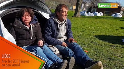 SDF liégeois au parc Astrid (Marie et Christophe)