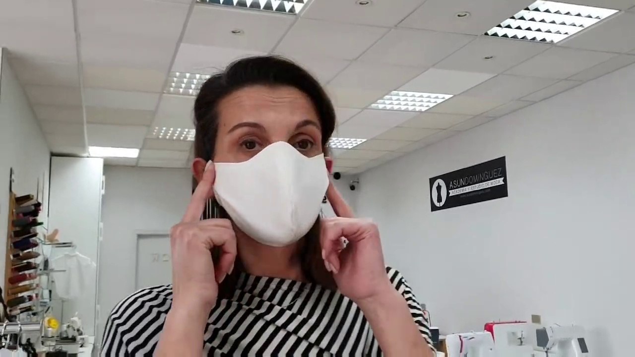 Tutorial_ Mascarilla de tela paso a paso - Incluye patrón _ molde - Coser tapabocas _ barbijo /Tutorial_ Fabric mask step by step - Includes pattern _ mold - Sew mask _ chinstrap